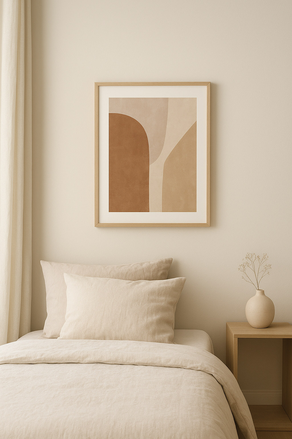 Cadre mural rustique & abstrait – Texture minimaliste Maison Dali